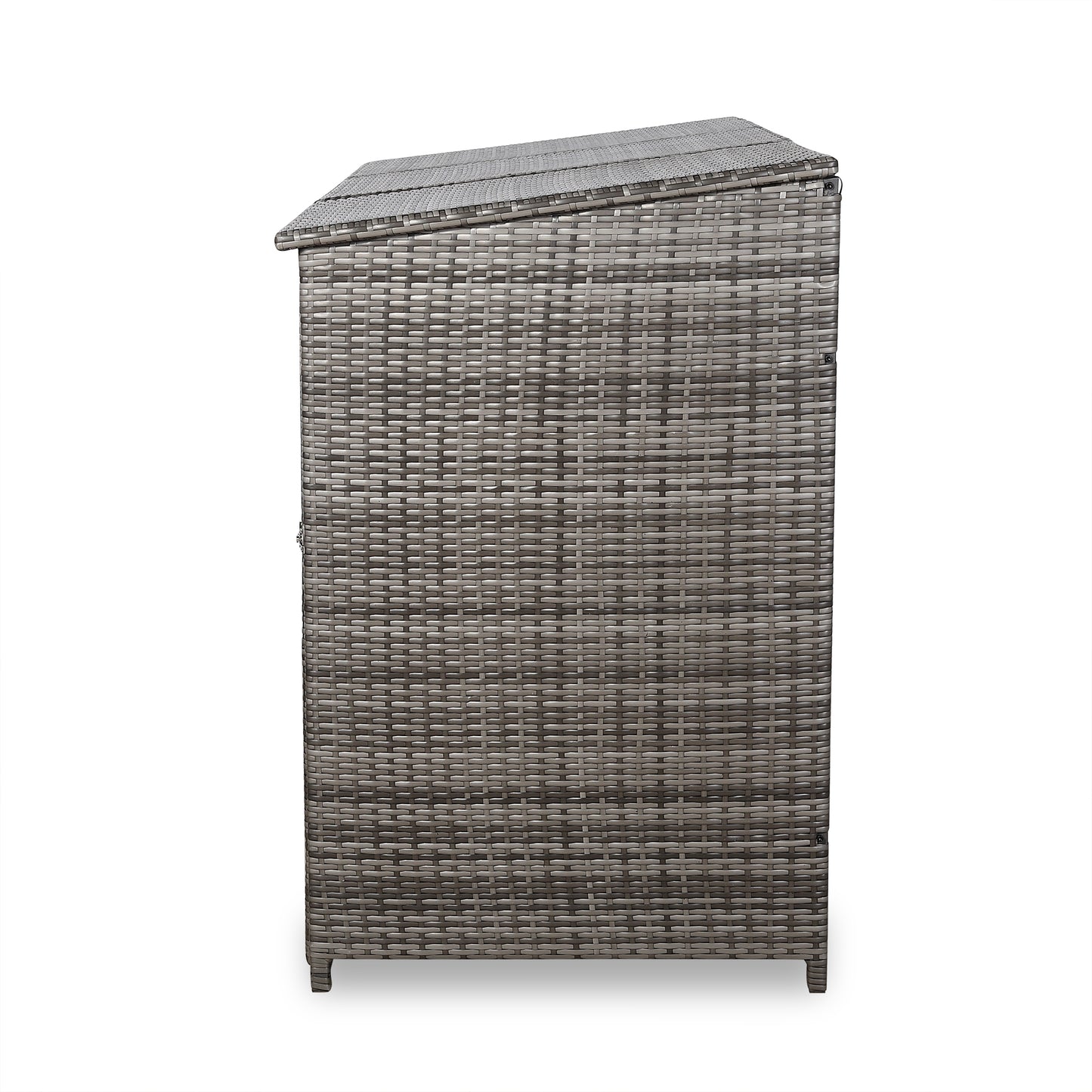 Club Rattan wheelie bins shed / store in Grey Rattan Weave (WBS-3G)