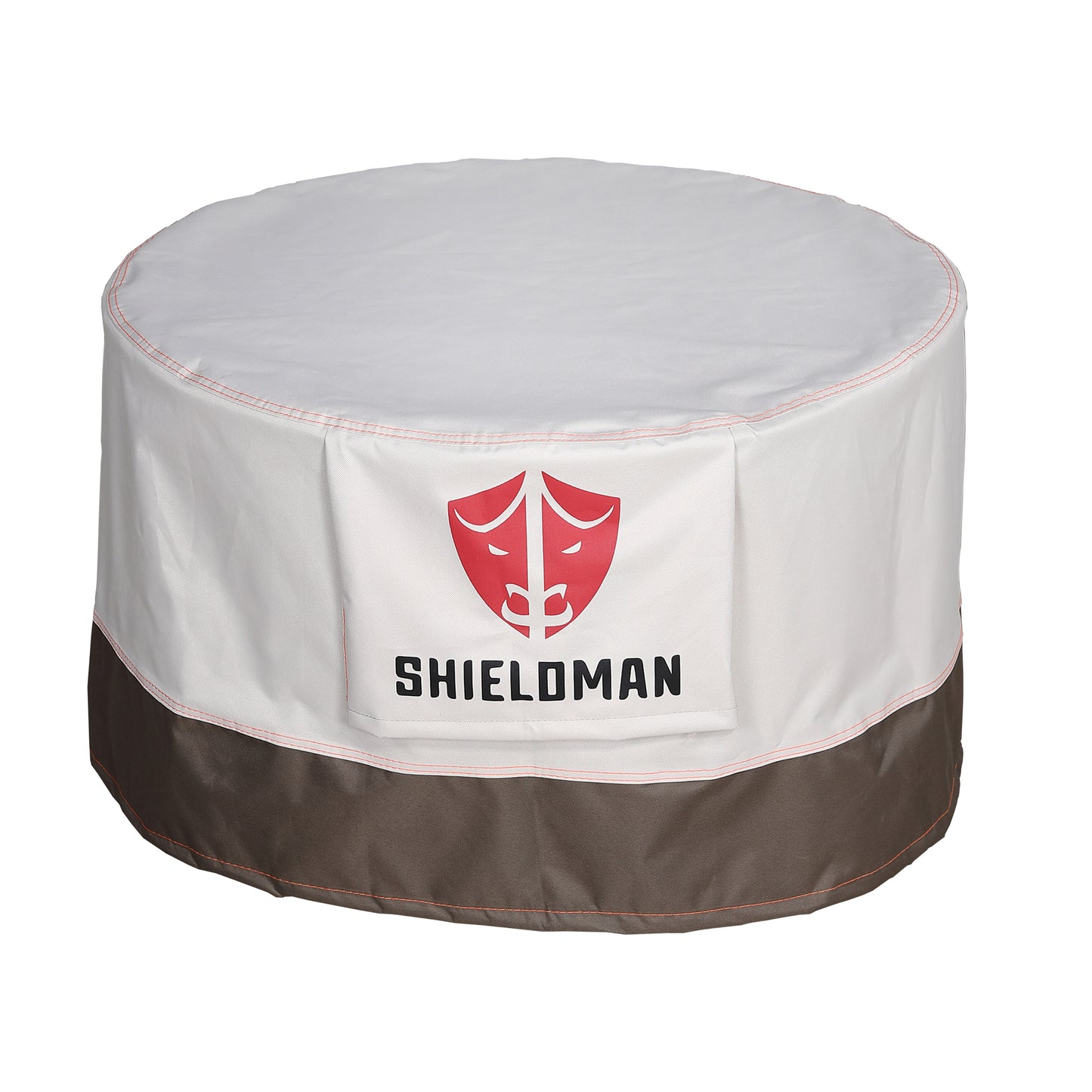 RC-L80 Heavy-Duty Waterproof Round Fire Pit Cover (D80 x H50cm) – Two-Tone White & Brown