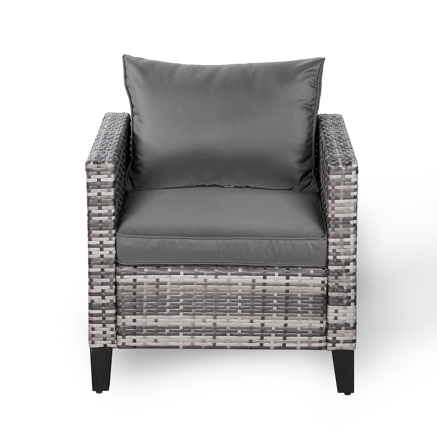 Due in 25/05/25  Palma Range Single Arm Chair in Grey Rattan