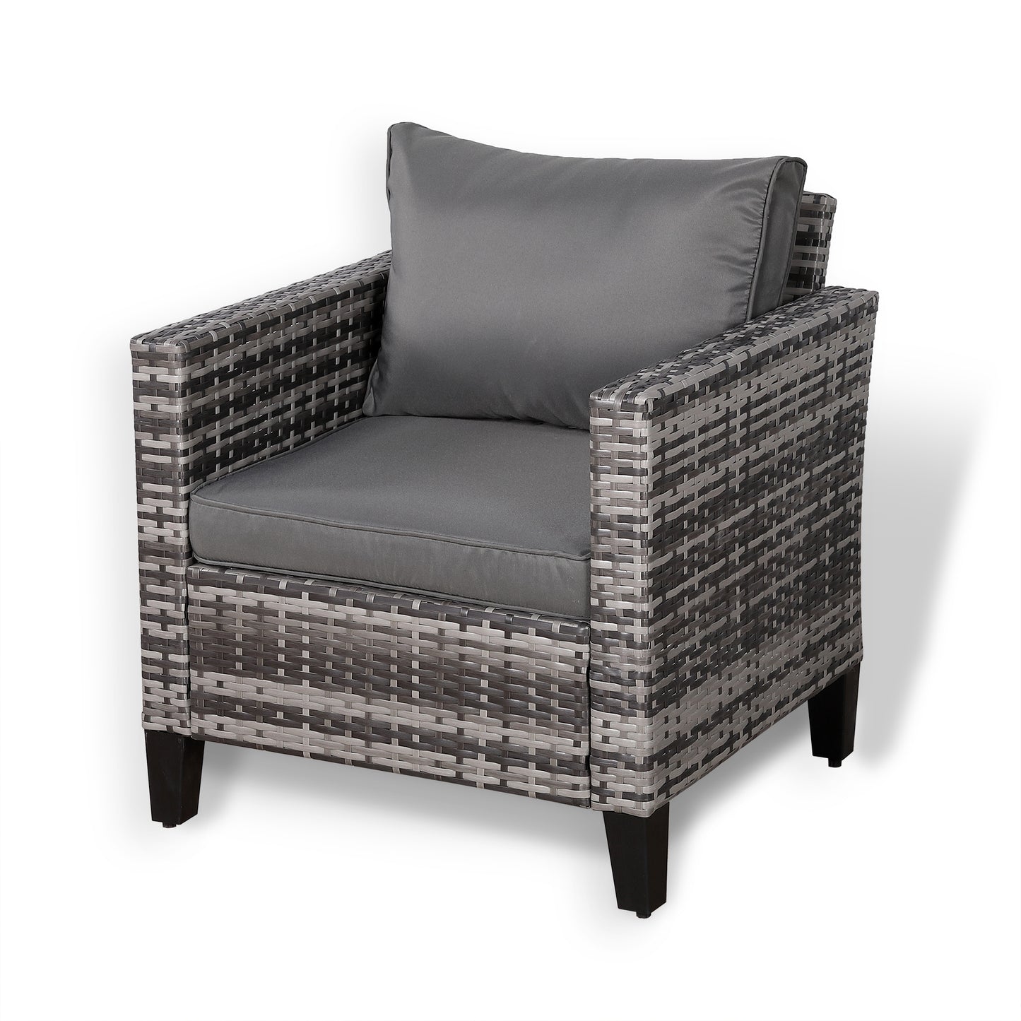 Due in 25/05/25  Palma Range Single Arm Chair in Grey Rattan