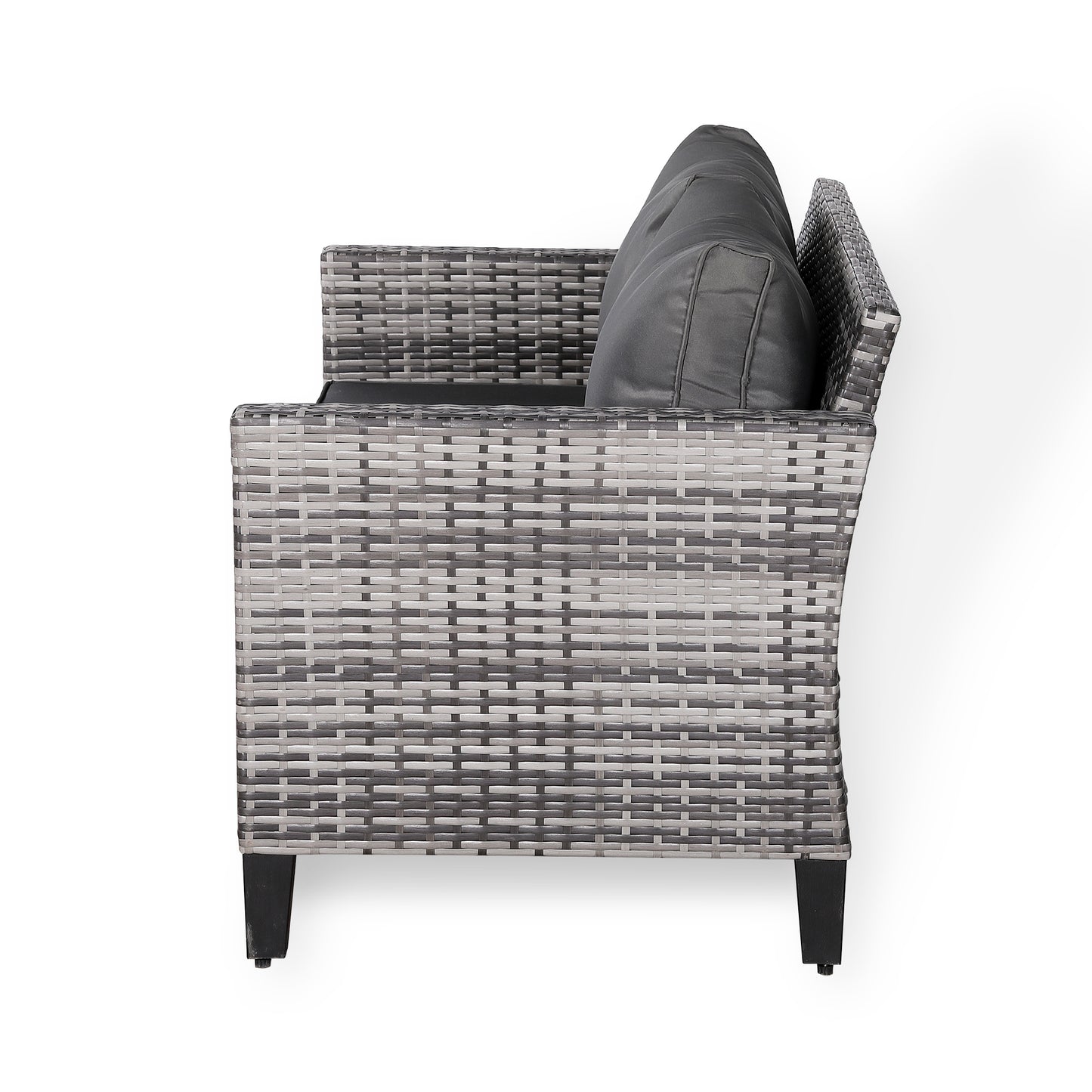 Due in 25/05/25  Palma Range 2-Seater Sofa in Grey Rattan