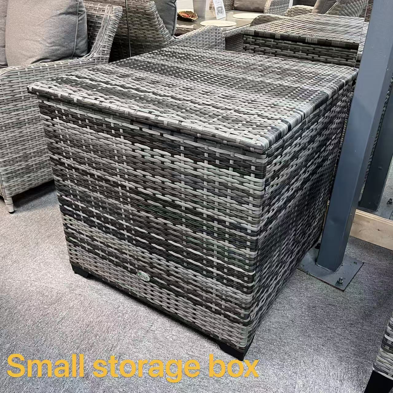 Clearance in shop, sale as shown--Palma Range Sofa Sets in Grey Rattan and Grey Cushions