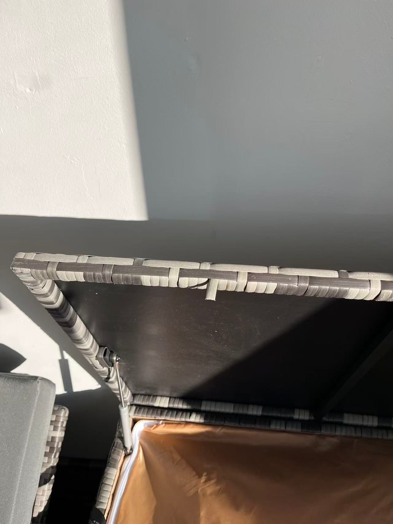 Clearance in shop, sale as shown--Palma Range Sofa Sets in Grey Rattan and Grey Cushions