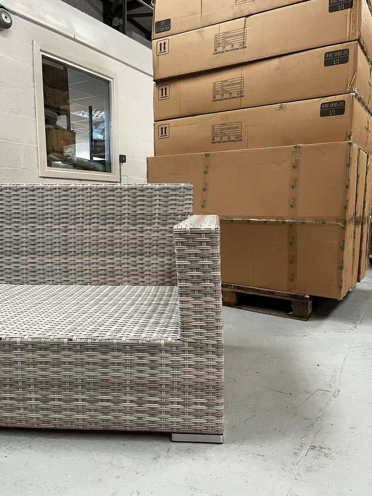 Warehouse Clearance...Aurora Range High Back Left Hand Corner Sofa Set with Fire Pit Rising Table