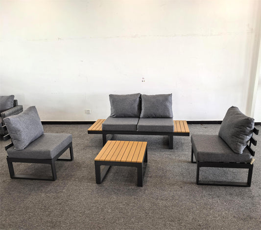#AL-19 Floor Sample Clearance Sale-Aluminium  Sofa Set with Coffee Table