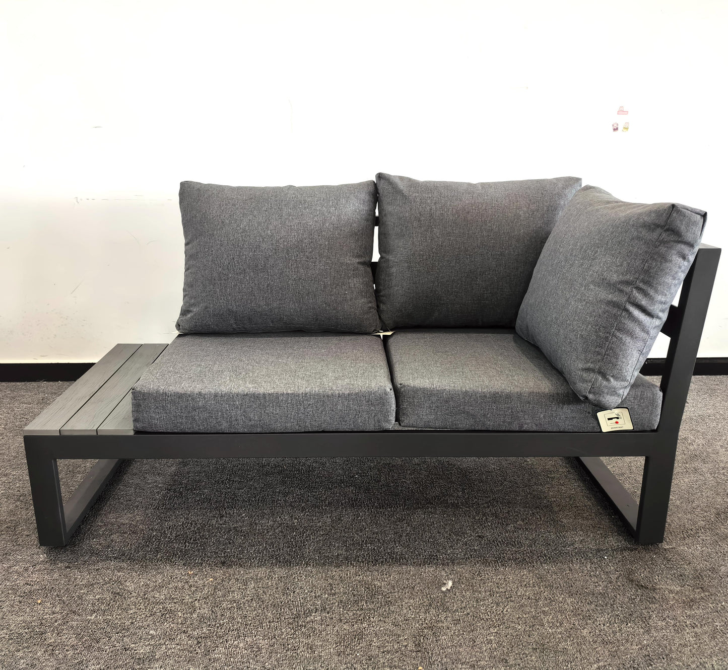 Due in 08/05/25  #AL-17 Floor Sample Clearance Sale Aluminium Lounger Corner Sofa Set with Coffee Tables