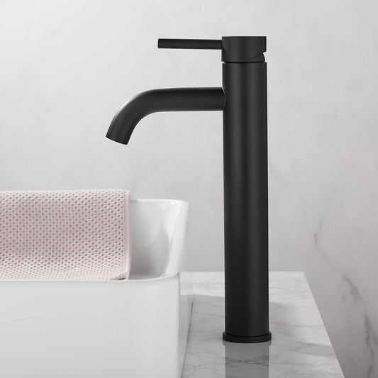 Matt Black Tall Basin Mixer Tap