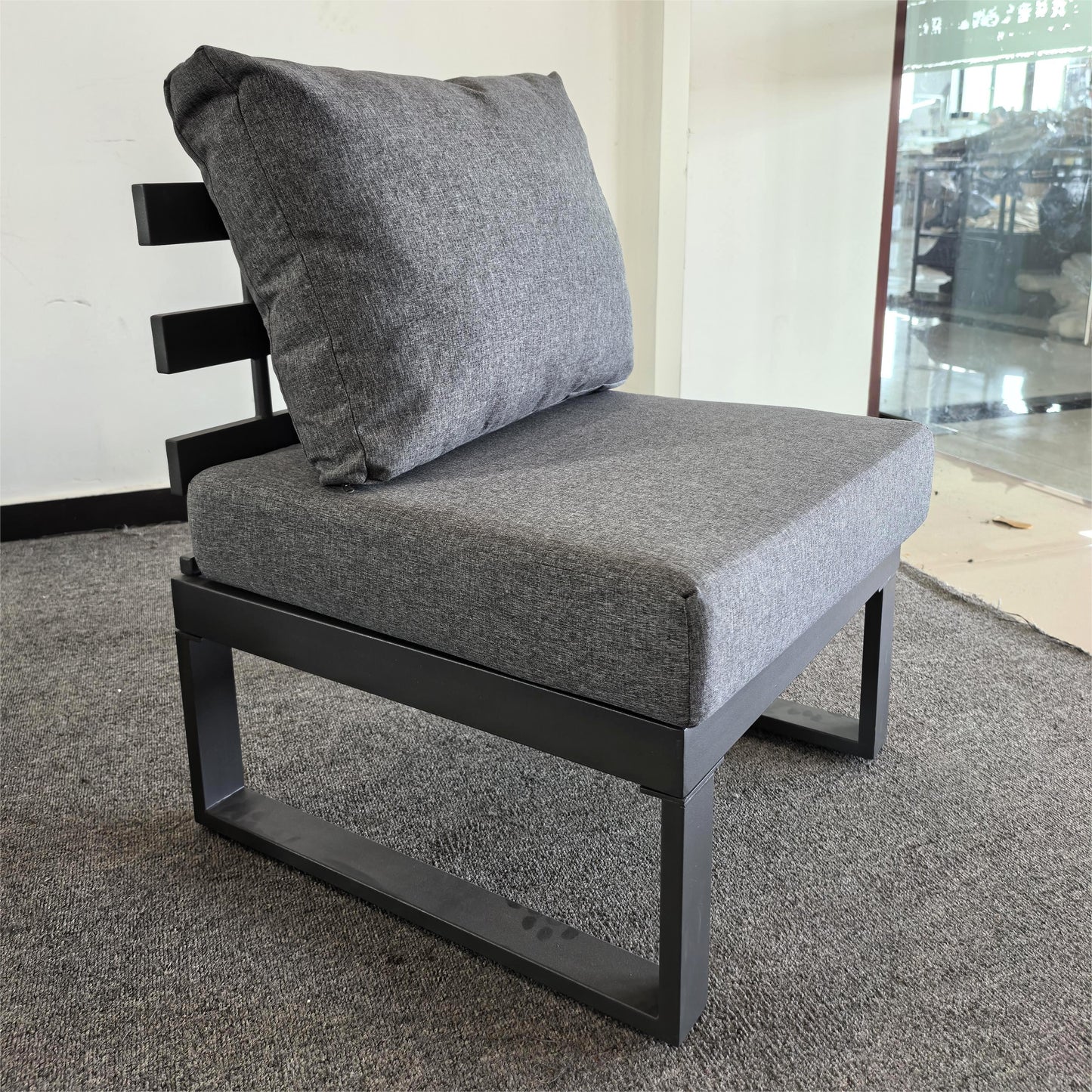 #AL-19 Floor Sample Clearance Sale-Aluminium  Sofa Set with Coffee Table