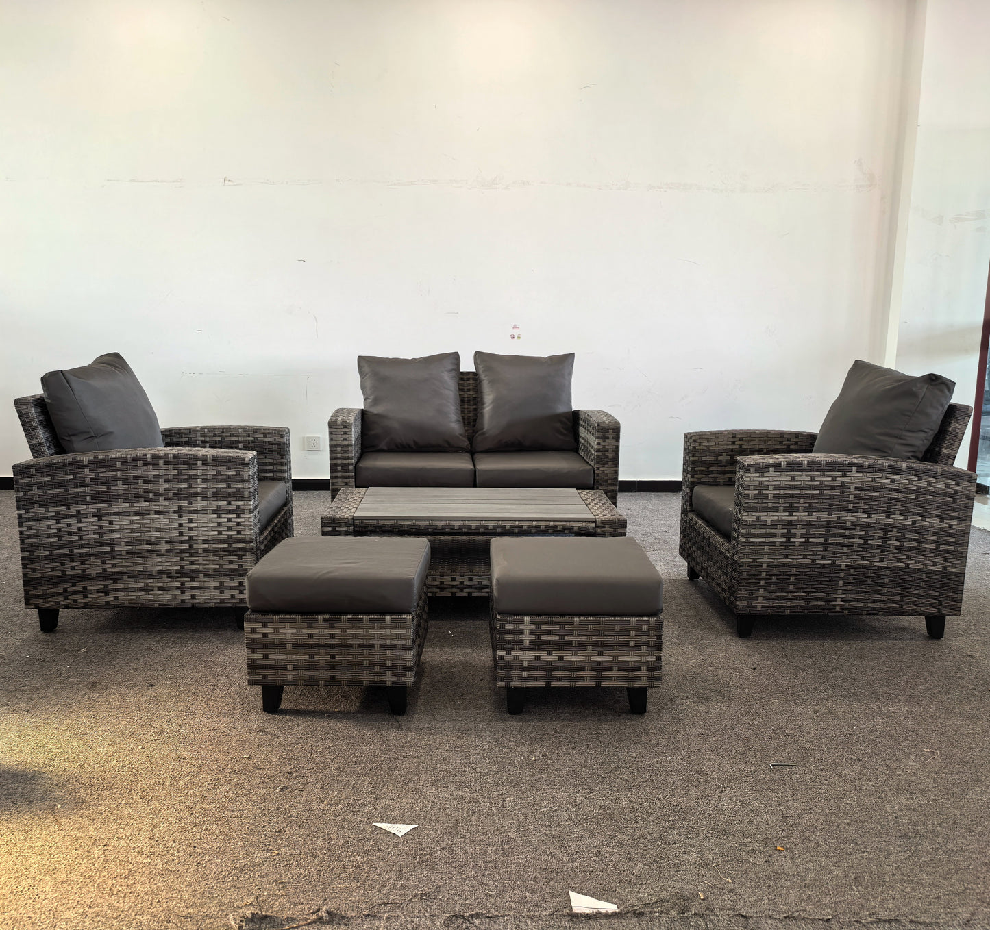 #AL-20 Floor Sample Clearance Sale-Rattan  Sofa Set with Coffee Table