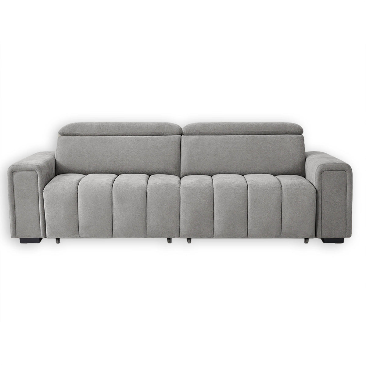 Glide Grey Electric Sofa Bed – 3 Seater with Independent Power Sliding Seats & Adjustable Headrests