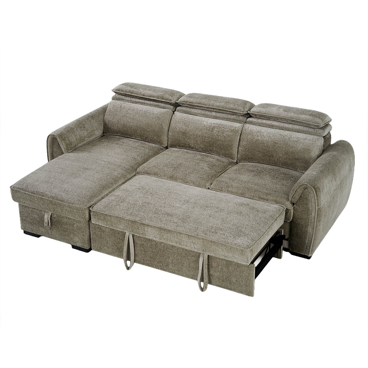 Nimbus Mushroom Universal Corner Sofa Bed – Adjustable Headrests, Ottoman Storage & 192×120cm Sleeping Area