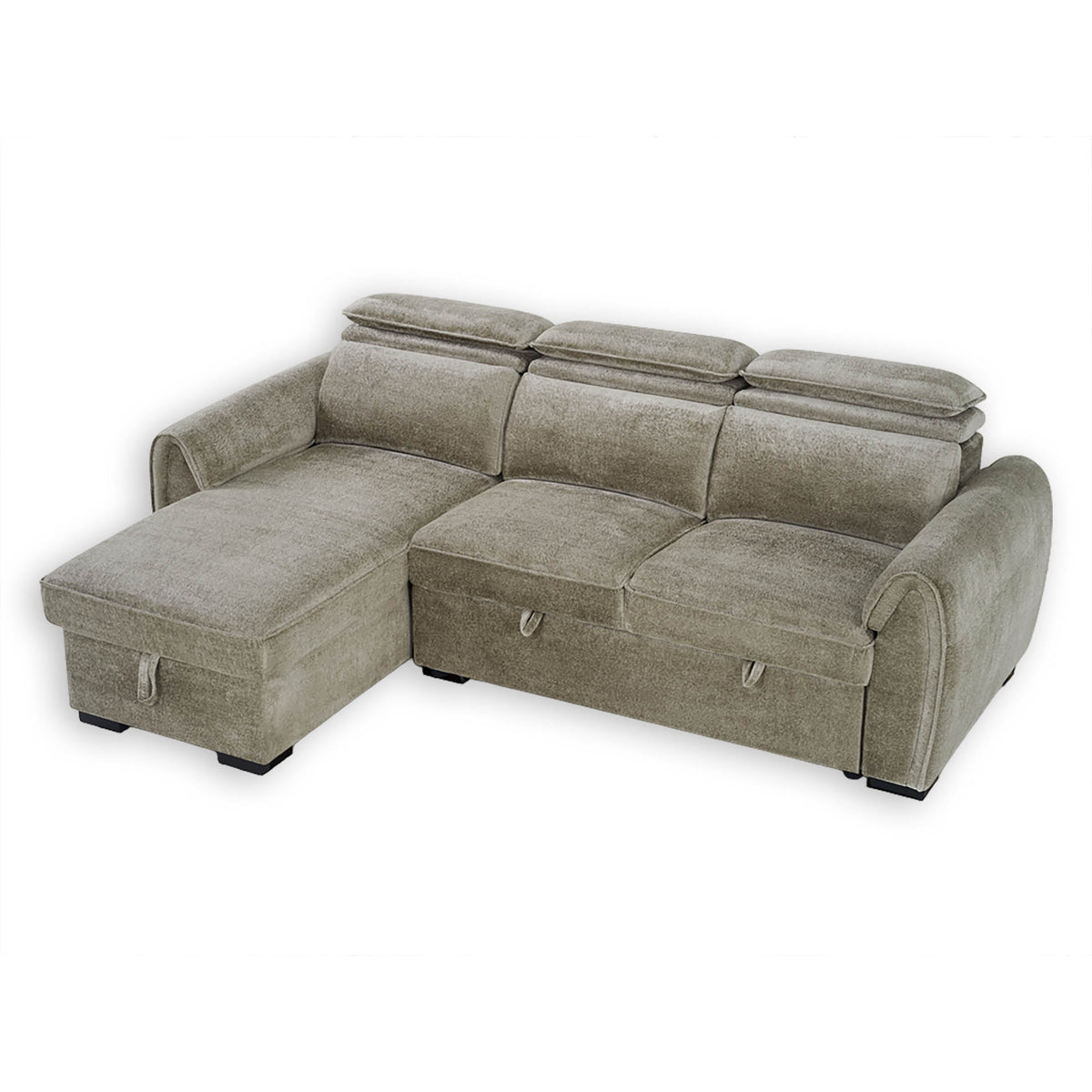 Nimbus Mushroom Universal Corner Sofa Bed – Adjustable Headrests, Ottoman Storage & 192×120cm Sleeping Area