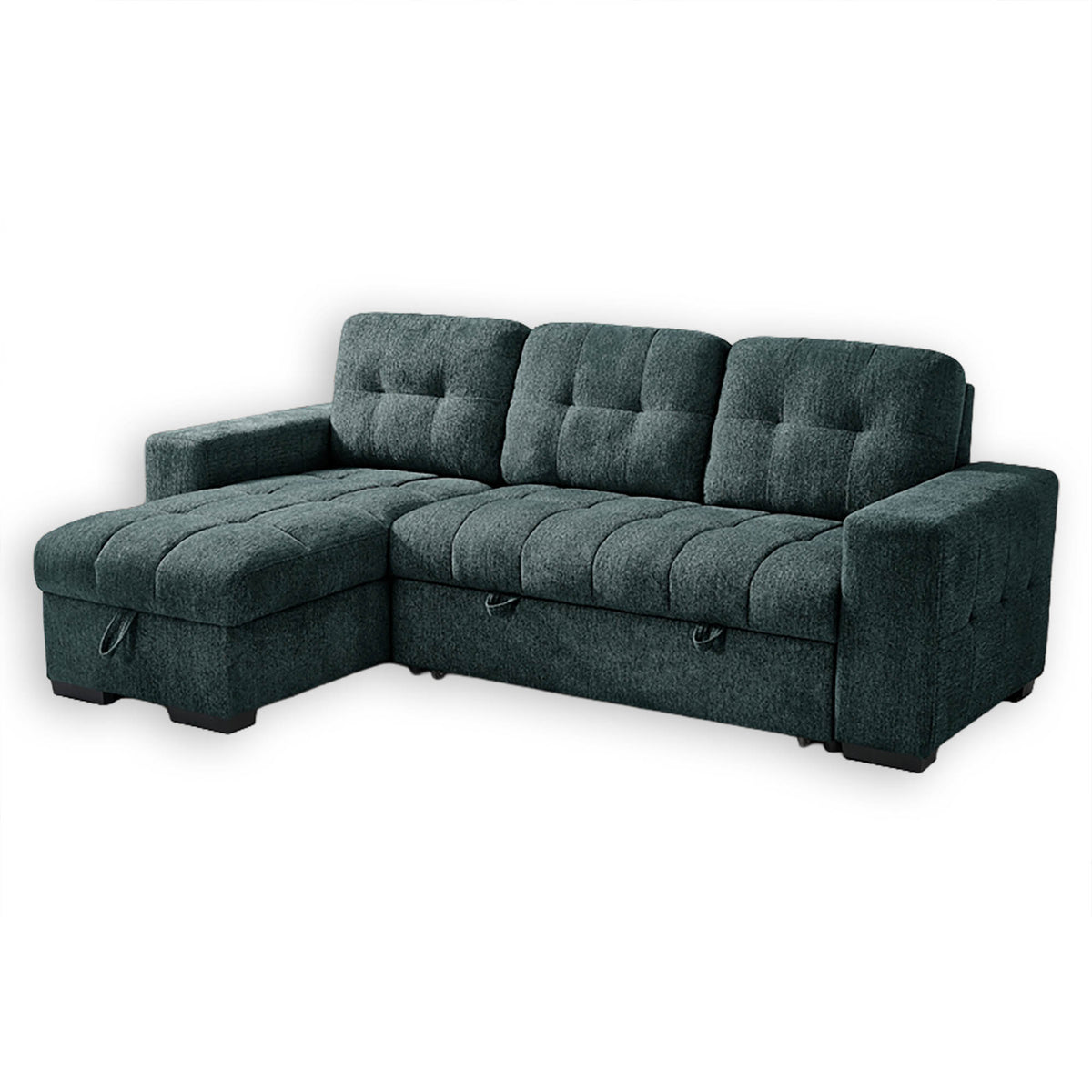 Cove Teal Universal Corner Sofa Bed – 4 Seater Polyester Sofabed