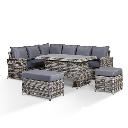 Cushion Covers Replacement  for Harmony Corner Set with Rising Table In Dark Grey