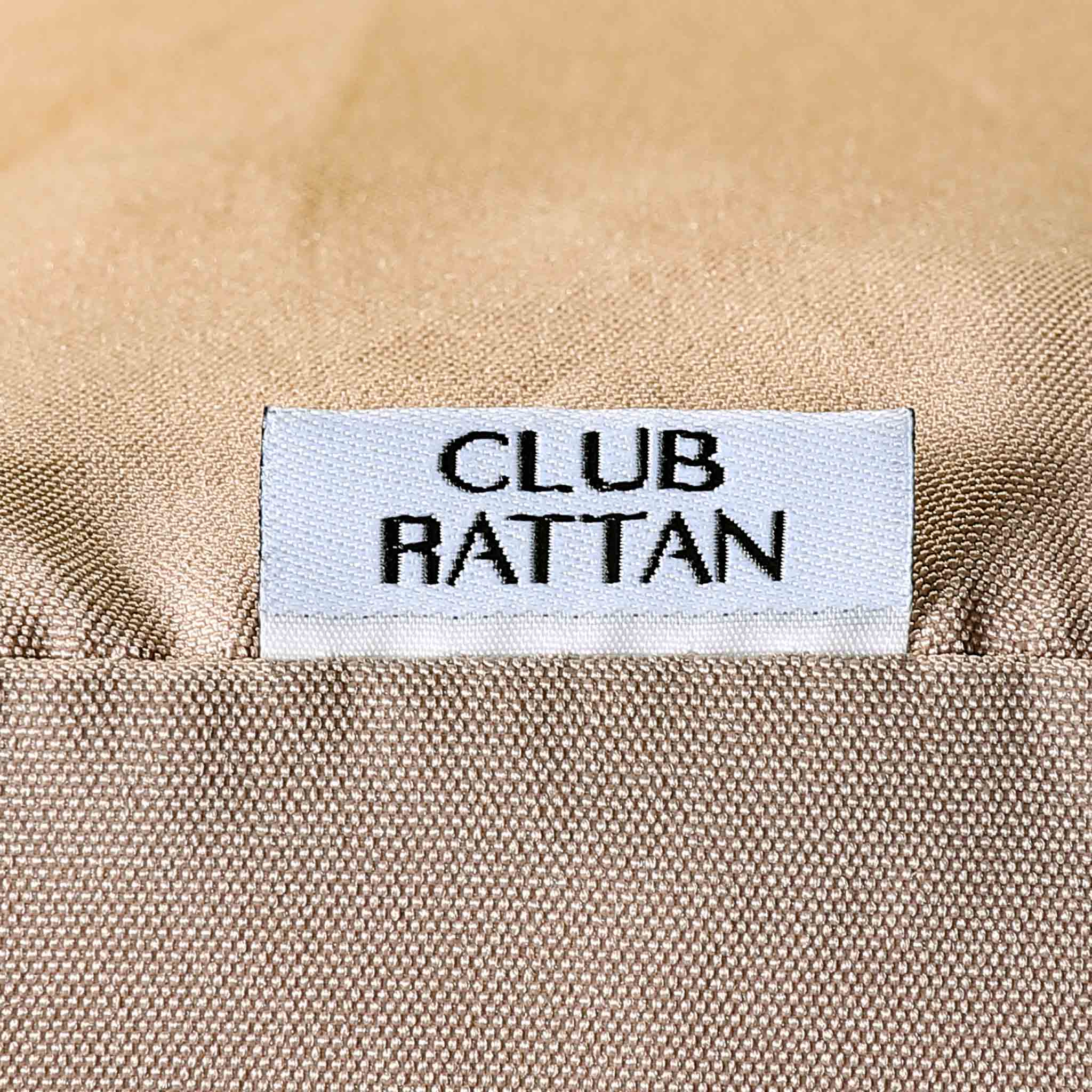 Close up picture label club rattan
