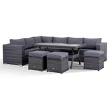  Isobella Corner Sofa with Dining Table in grey