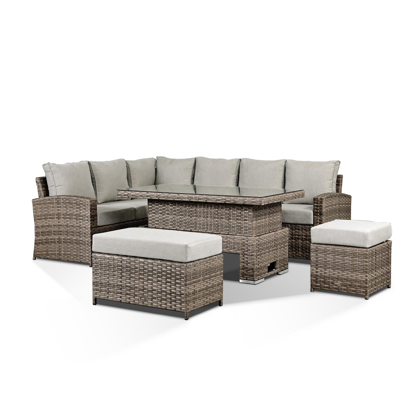 Cushion Covers Replacement  for Harmony Corner Set with Rising Table In Light Beige