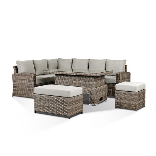 Cushion Covers Replacement  for Harmony Corner Set with Rising Table In Light Beige
